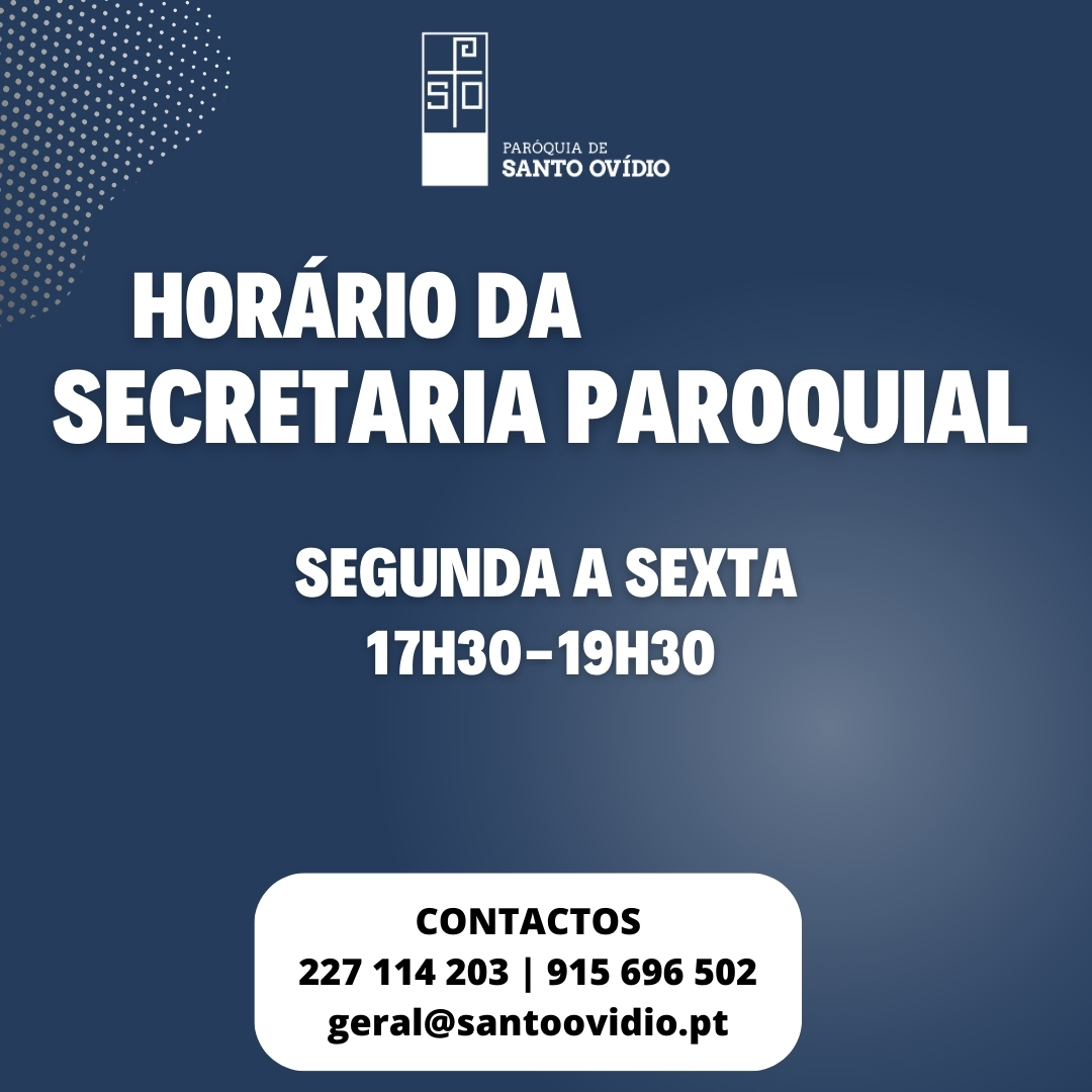 Horário da secretaria paroquial
